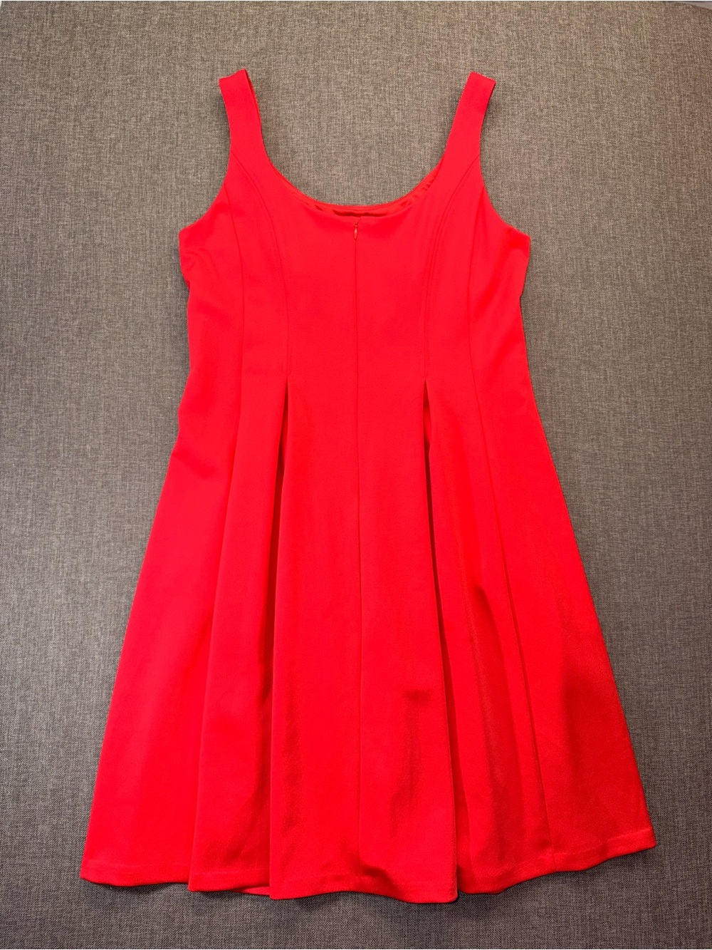 Nine West Vibrant Red Sleeveless Fit-and-Flare knee high Dress Size 12